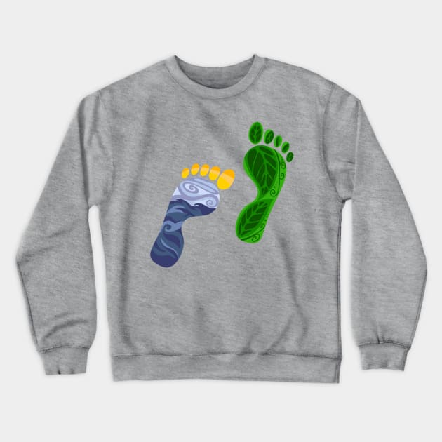 Carbon Footprint Crewneck Sweatshirt by Slightly Unhinged